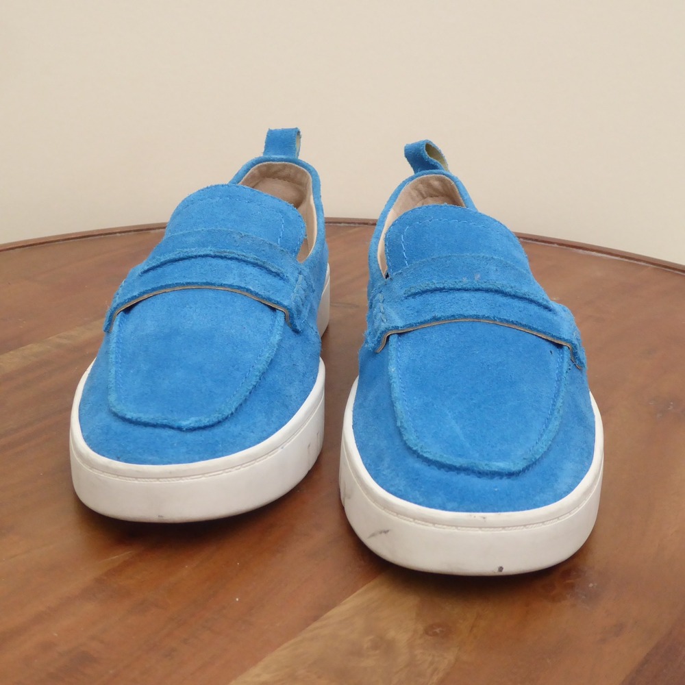 Vionic Women Blue Suede Chantel Penny Loafer Sneakers Size 7.5 - Picture 3 of 9